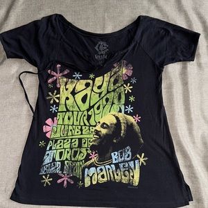 Bob Marley Tie Front Tee